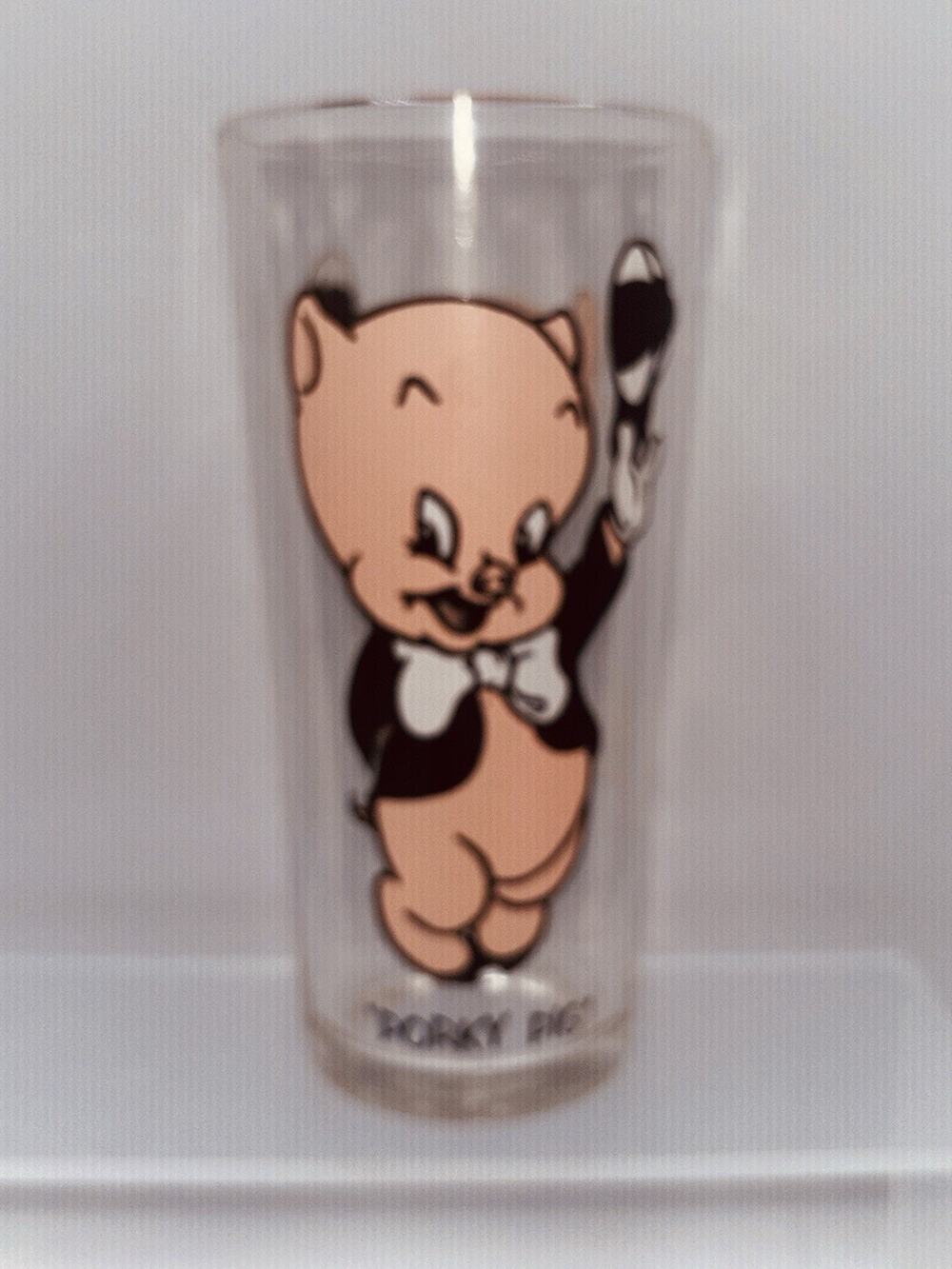 1973 Porky Pig Glass Pepsi Collector Series Warner Bros Looney Tunes